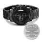 To My Son From Dad Engraved Luxury Watch Gift , for Son from Father, Son's Birthday, His Graduation, Christmas Gift for Son, Message Gift