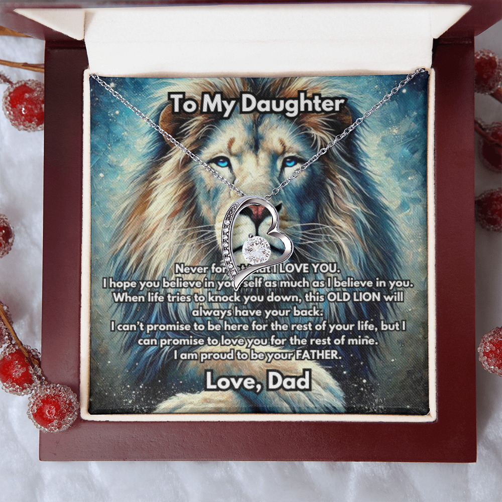 Lion Necklace, Silver or Gold Lion Necklace, Wild Animal Necklace, From Dad Necklace, Jewelry, Daughter Gift
