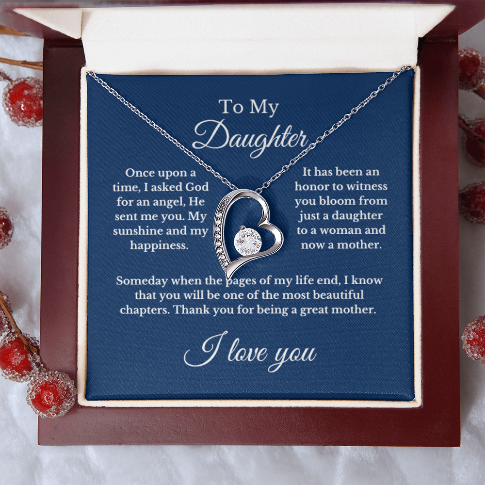 To My Daughter From Mom, Mother's Day Necklace Gift.