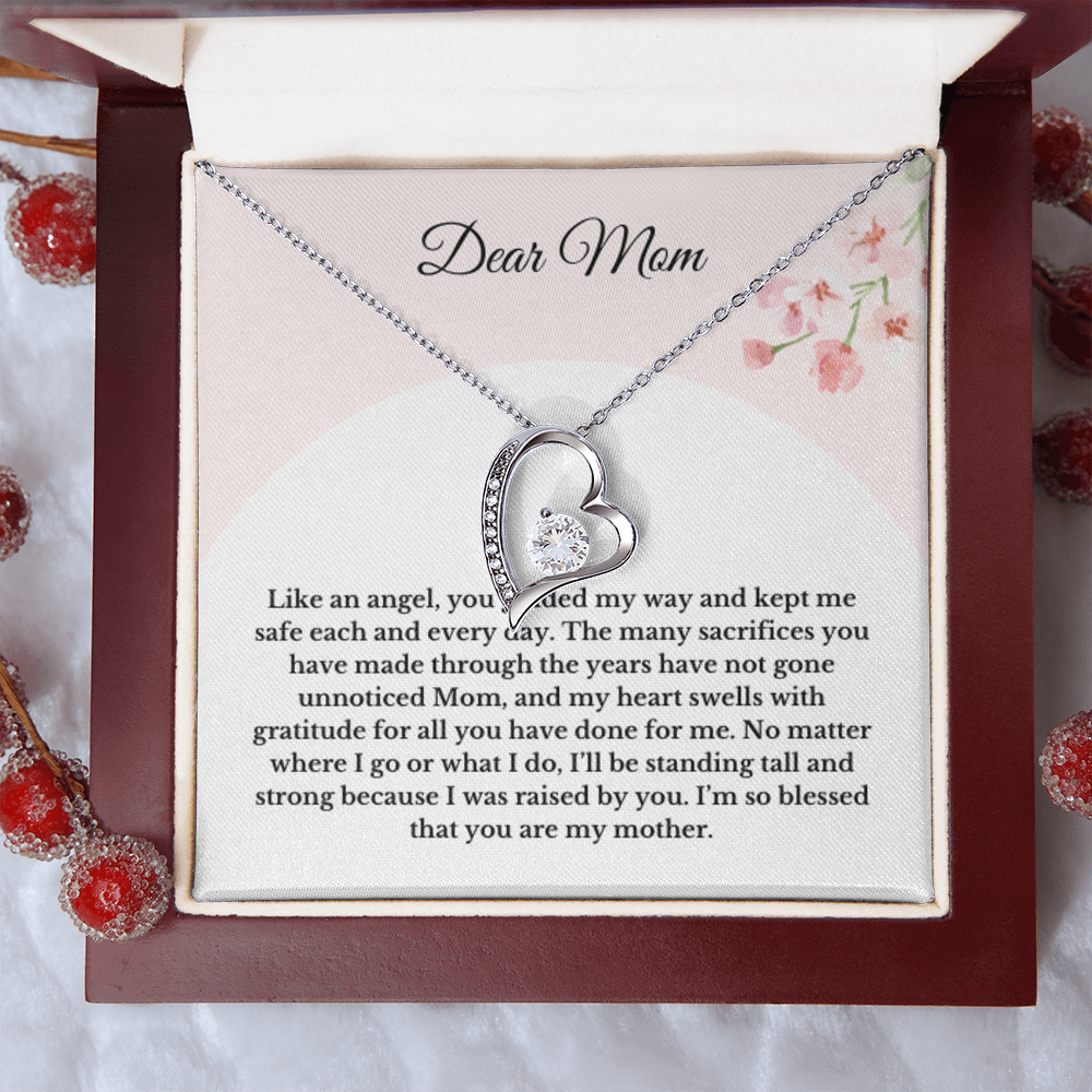 To My Mom Necklace Gifts, Gift For Mom For Mothers Day Heart Necklace For Mom