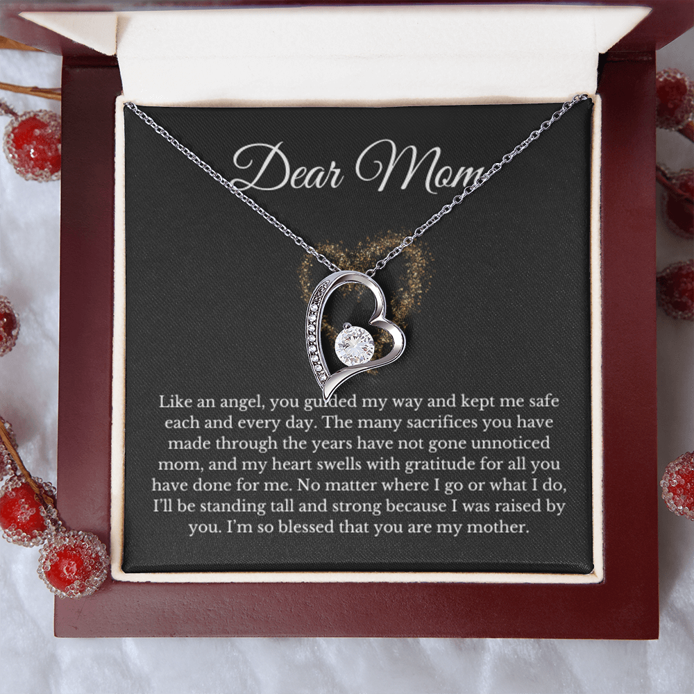 To My Mom Heart Necklace, For Mom From Daughter Son, Mother's Day Gift