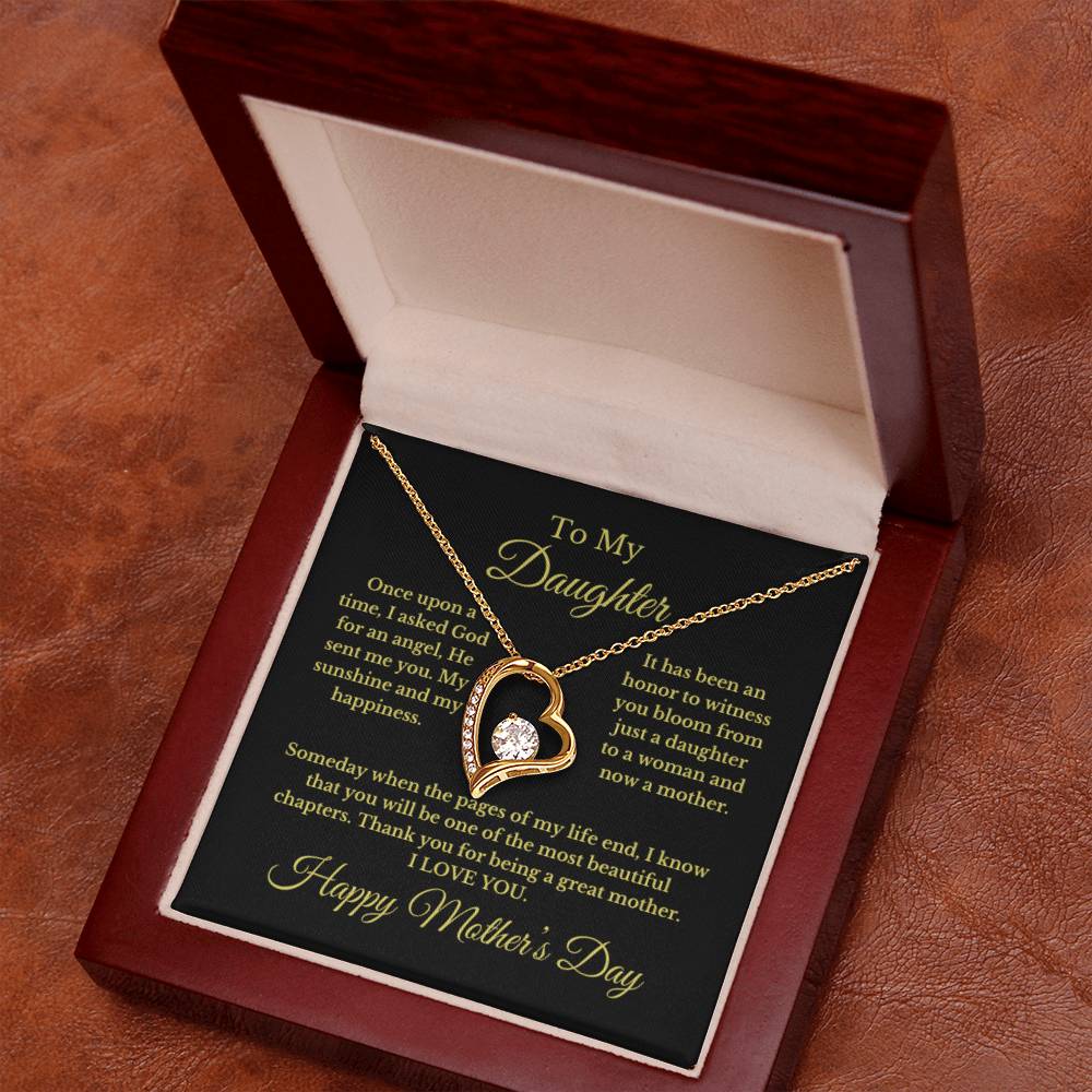 To My Daughter From Mom Dad, Mother's Day Love Necklace