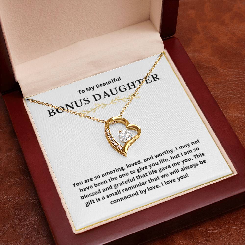 BONUS DAUGHTER gift for step daughter wedding gifts step daughter necklace gift to step daughter from bride groom stepmother BIRTHDAY gift