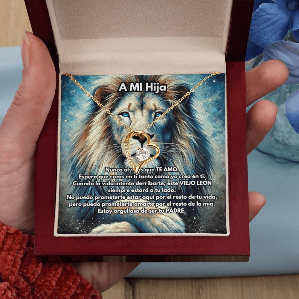 Collar de León, Collar de León de Plata o Oro, Collar de Animal Salvaje, Collar de Papá, Joyería, Regalo para Hija
