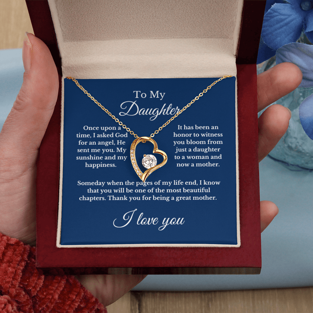 To My Daughter From Mom, Mother's Day Necklace Gift.
