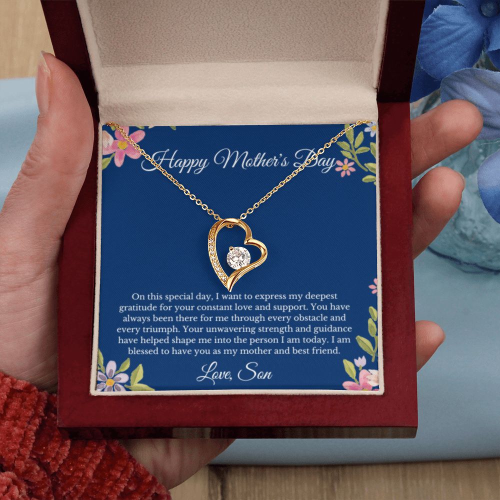 Heart, Groom To Mother Gift, Son To Mother On Wedding Day Necklace, Mother Of The Groom Gift From Son, Mom Wedding Gift, Mother's Day