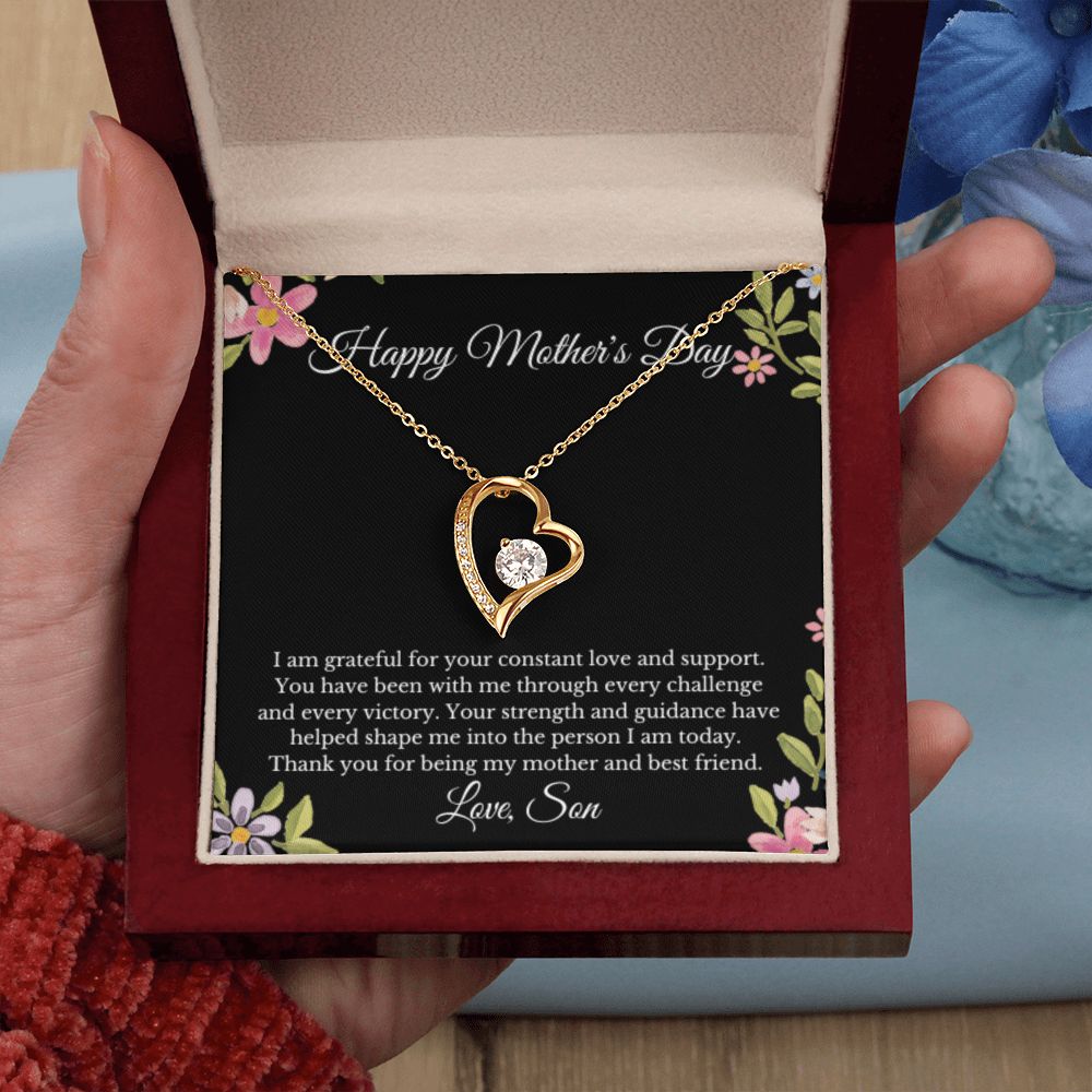 Heart, Groom To Mother Gift, Son To Mother On Wedding Day Necklace, Mother Of The Groom Gift From Son, Mom Wedding Gift, Mother's Day
