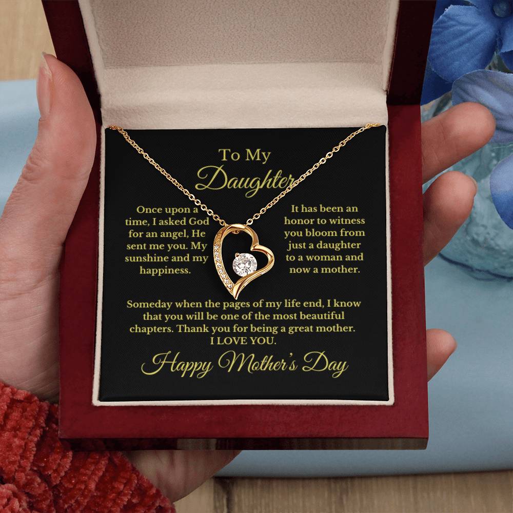 To My Daughter From Mom Dad, Mother's Day Love Necklace