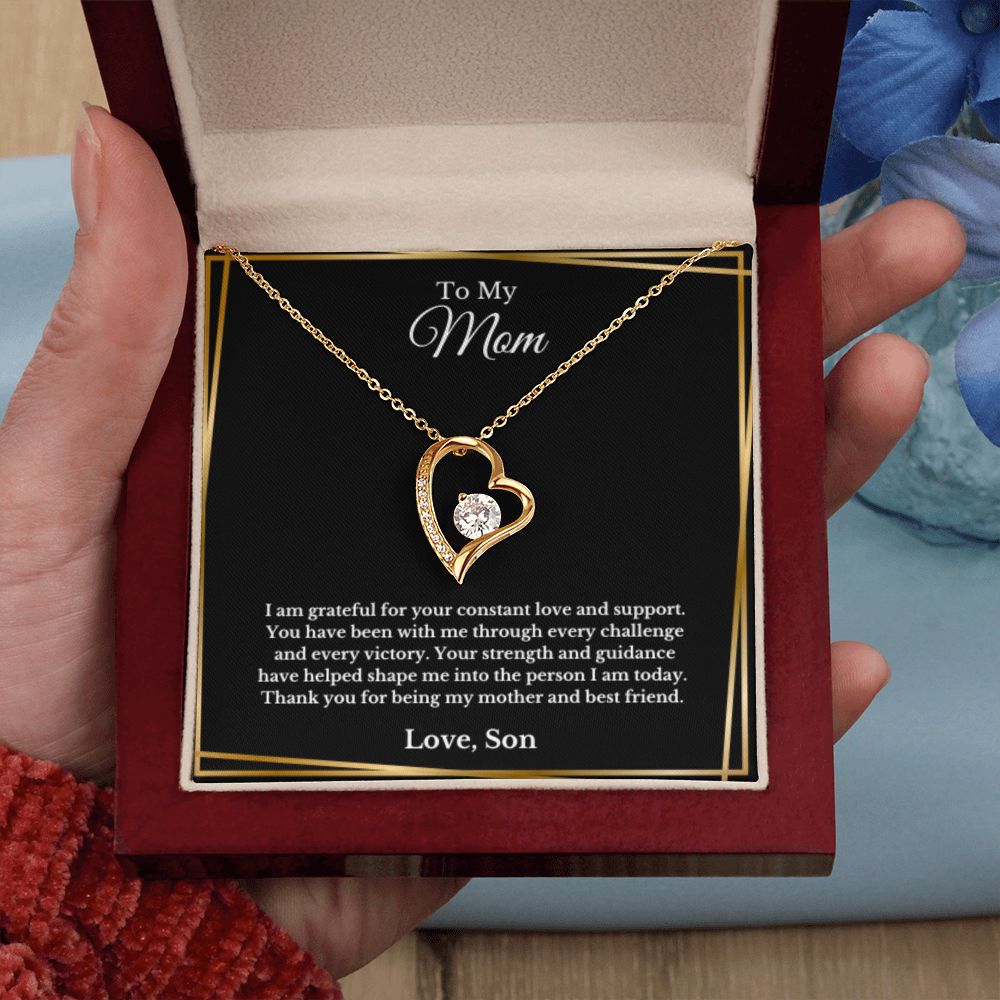 Heart, Groom To Mother Gift, Son To Mother On Wedding Day Necklace, Mother Of The Groom Gift From Son, Mom Wedding Gift, Mother's Day