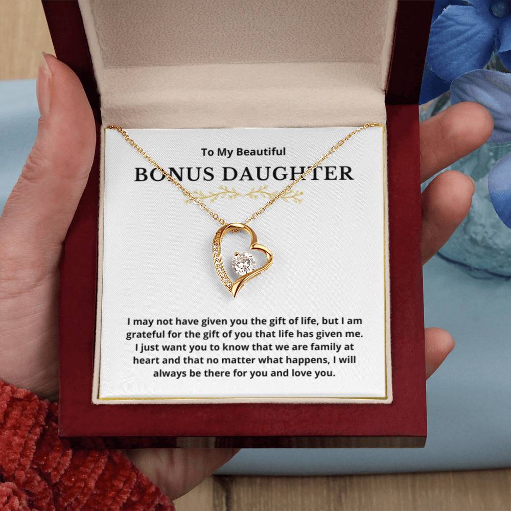 BONUS DAUGHTER gift for step daughter wedding gifts step daughter necklace gift to step daughter from bride groom stepmother BIRTHDAY gift