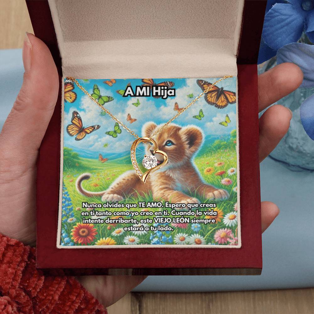 Collar de León, Collar de León de Plata o Oro, Collar de Animal Salvaje, Collar de Papá, Joyería, Regalo para Hija