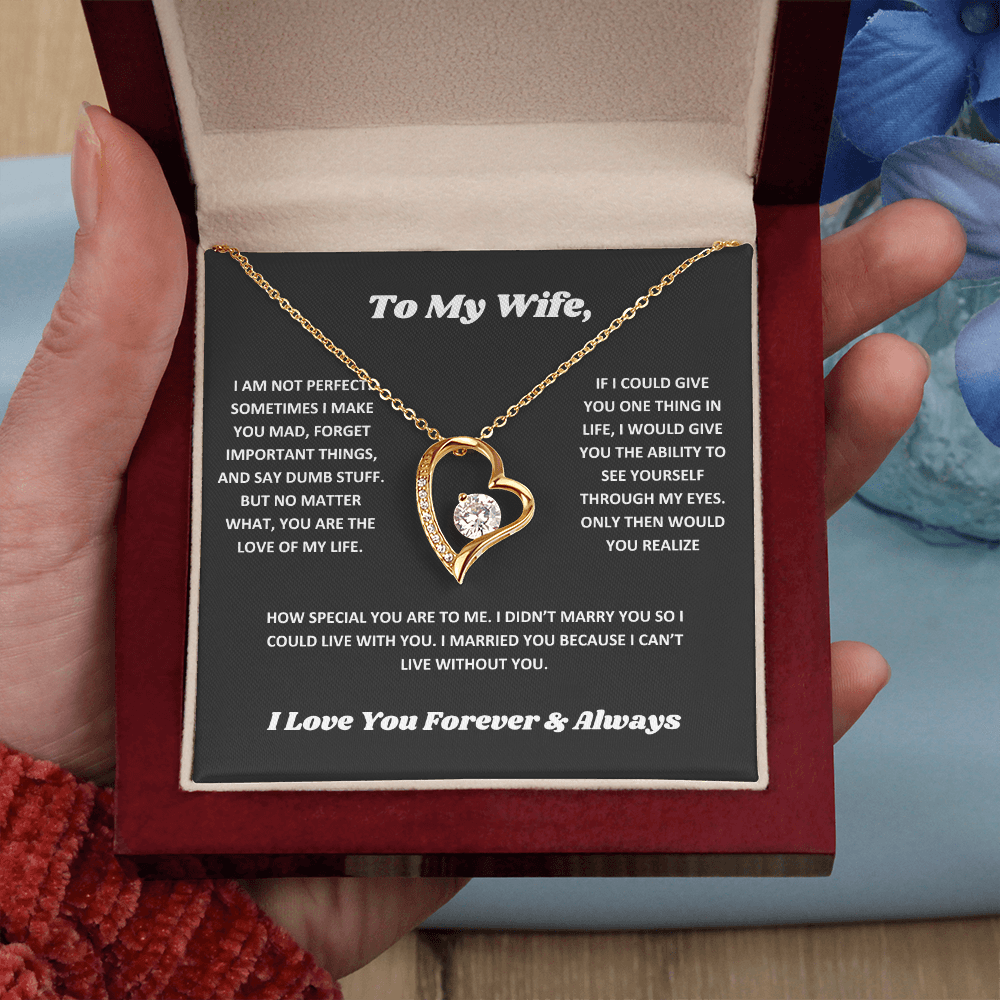To My Wife Heart Necklace