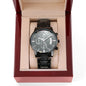 2025 Black Chronograph Watch, Eagle Scout Gift