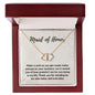 Maid of Honor Wedding Day Gift, Maid of Honor Necklace Gift, Gold Diamond Jewelry Gift, Maid of Honor Gift