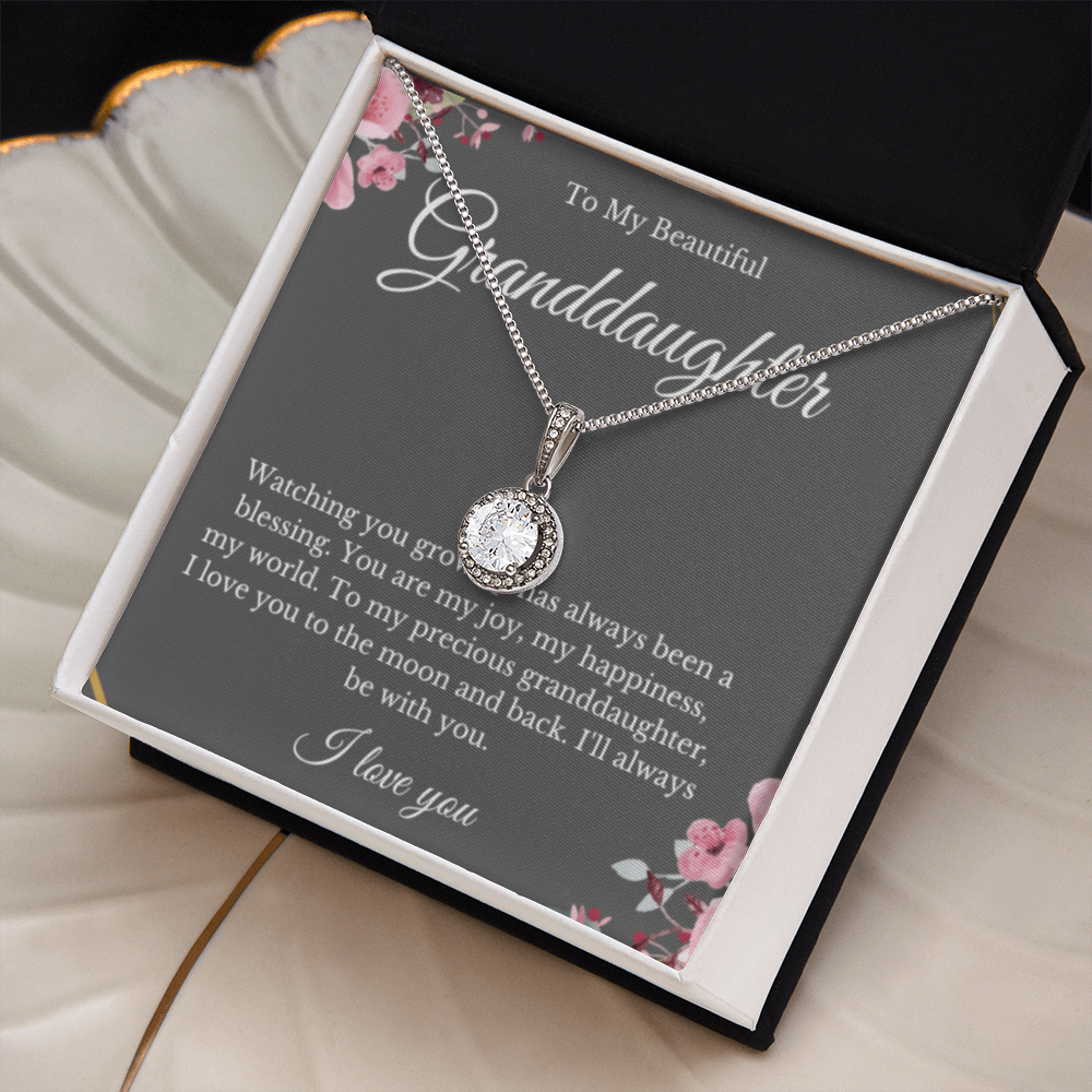Eternal Hope, Grandparent Granddaughter Necklace, Grandfather Gift, Jewelry for Granddaughter, Message Card