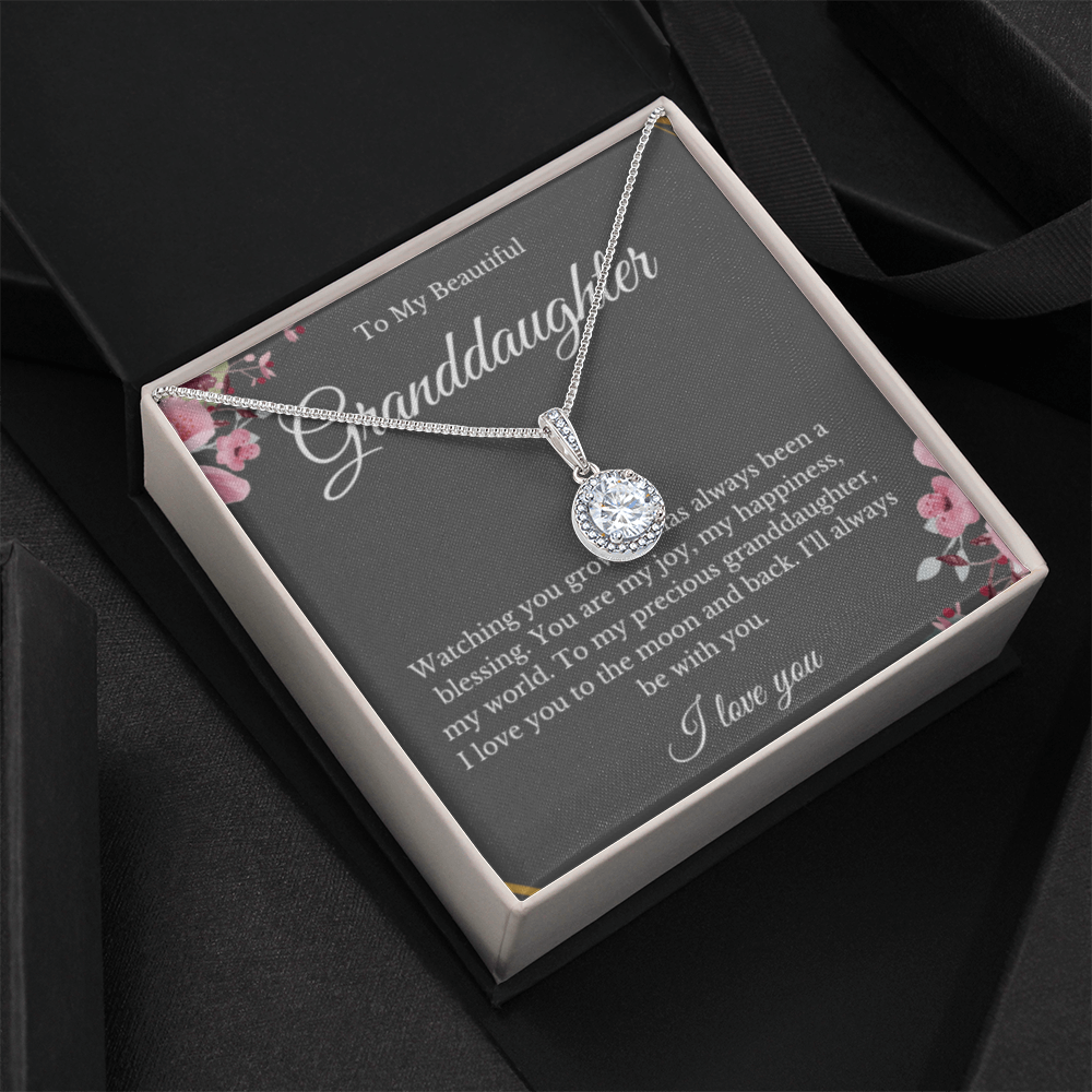 Eternal Hope, Grandparent Granddaughter Necklace, Grandfather Gift, Jewelry for Granddaughter, Message Card