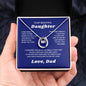 To My Daughter Necklace From Dad Lucky Jewelry