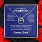 To My Daughter Necklace From Dad Lucky Jewelry