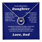 To My Daughter Necklace From Dad Lucky Jewelry