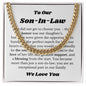 Gift for Son In Law, Son In Law Wedding Gift Idea, Son In Law Birthday Present, Jewelry for Son In Law