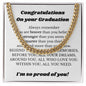 Necklace Graduation Gift for Him, Best Gift for College Graduation, Gift for New Graduate, Graduation Male Gift