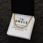 Uncle Necklace Gift, From Niece or Cousin, Link Chain Jewelry, Graduation, Father's Day, Christmas Gifts for Men, Message Card
