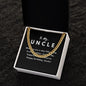 Uncle Necklace Gift, From Niece or Cousin, Link Chain Jewelry, Graduation, Father's Day, Christmas Gifts for Men, Message Card