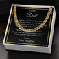 Cross Jewelry From Daughter for Dad, Grandson, Father, Husband, Godfather, Men Father's Day, Retirement, Christian Gift
