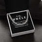 Uncle Necklace Gift, From Niece or Cousin, Link Chain Jewelry, Graduation, Father's Day, Christmas Gifts for Men, Message Card