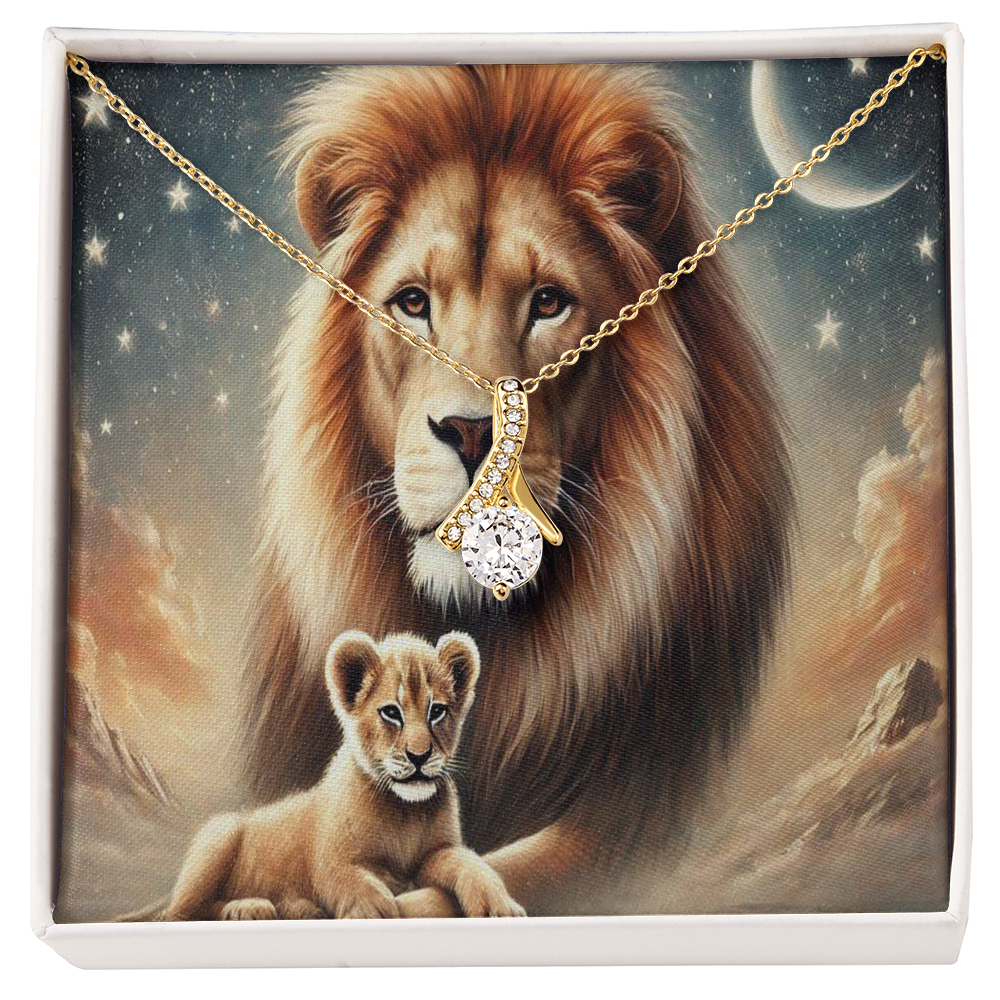 Lion Necklace, Silver or Gold Lion Necklace, Wild Animal Necklace, From Dad Necklace, Jewelry, Daughter Son Gift