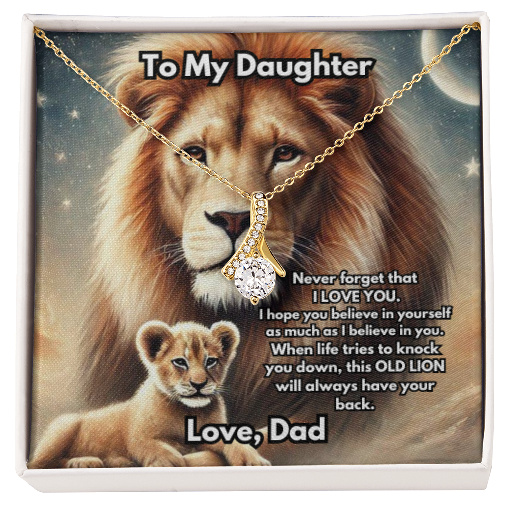 Lion Necklace, Silver or Gold Lion Necklace, Wild Animal Necklace, From Dad Necklace, Jewelry, Daughter Son Gift