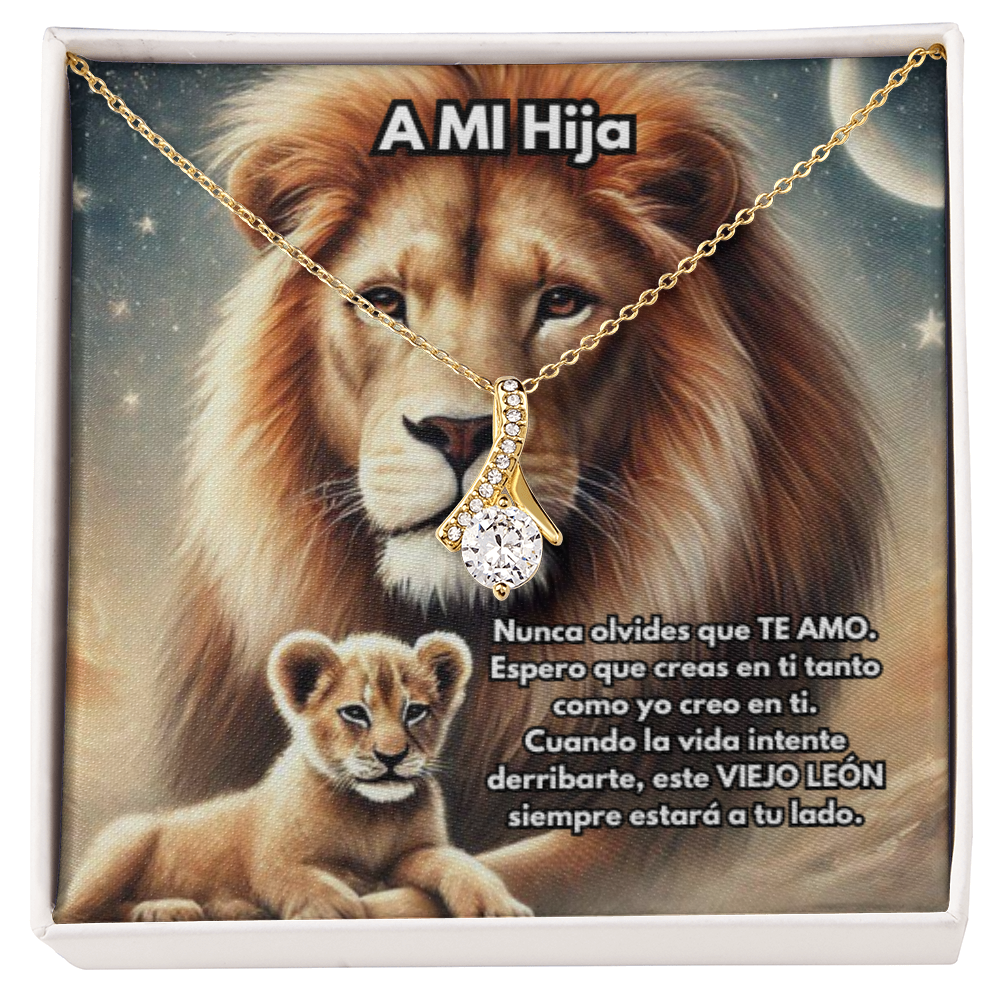 Collar de León, Collar de León de Plata o Oro, Collar de Animal Salvaje, Collar de Papá, Joyería, Regalo para Hija o Hijo