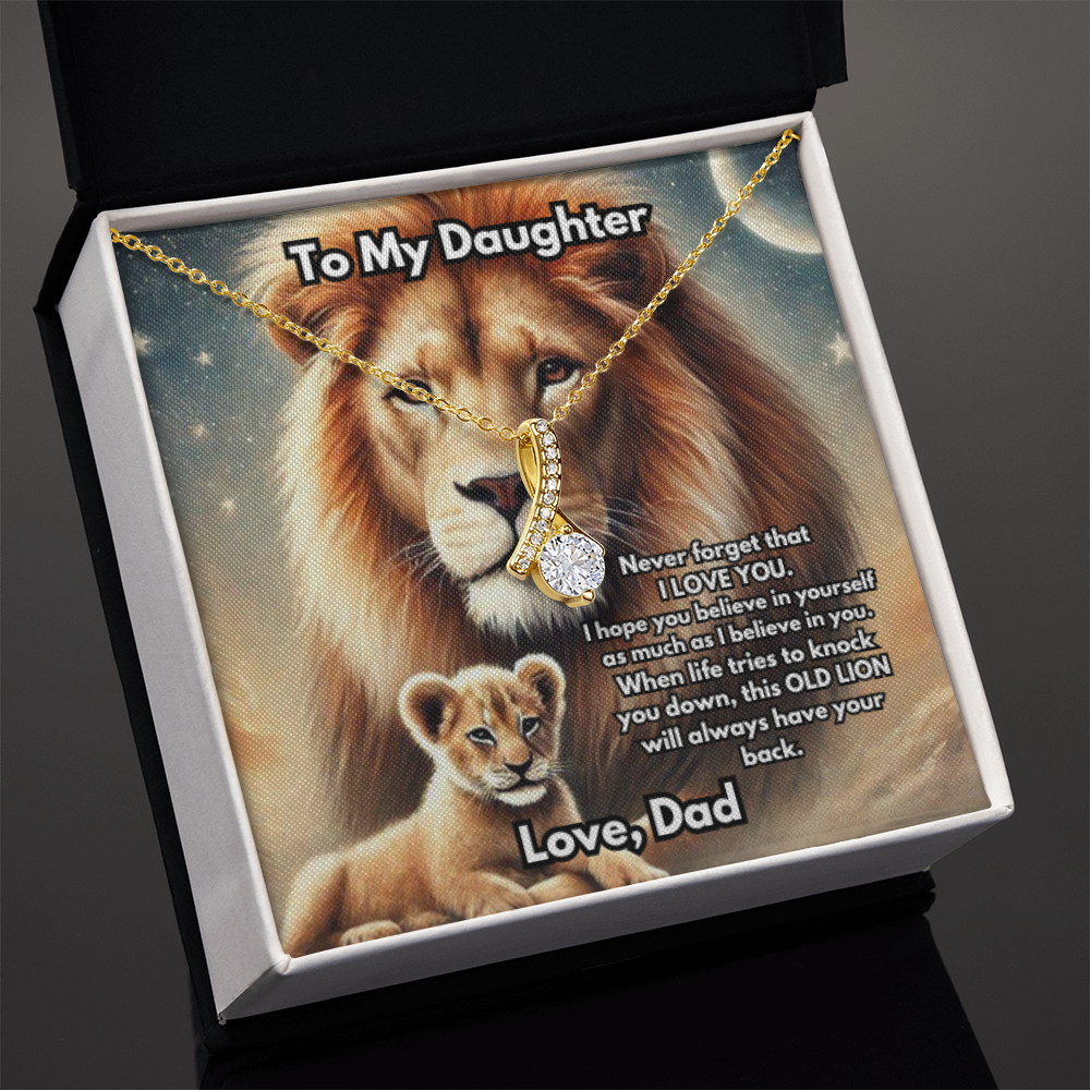Lion Necklace, Silver or Gold Lion Necklace, Wild Animal Necklace, From Dad Necklace, Jewelry, Daughter Son Gift