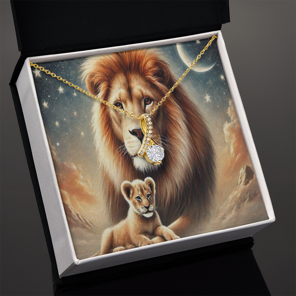 Lion Necklace, Silver or Gold Lion Necklace, Wild Animal Necklace, From Dad Necklace, Jewelry, Daughter Son Gift