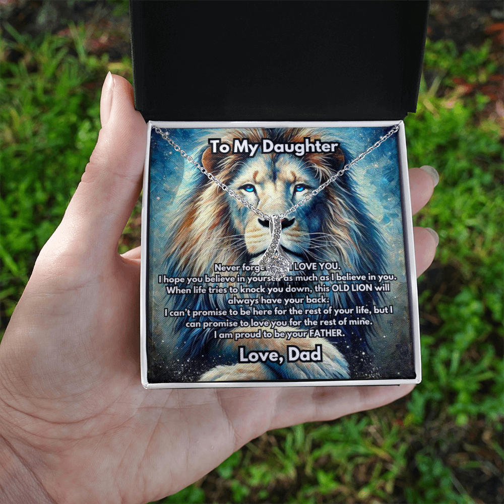 Lion Necklace, Silver or Gold Lion Necklace, Wild Animal Necklace, From Dad Necklace, Jewelry, Daughter Son Gift