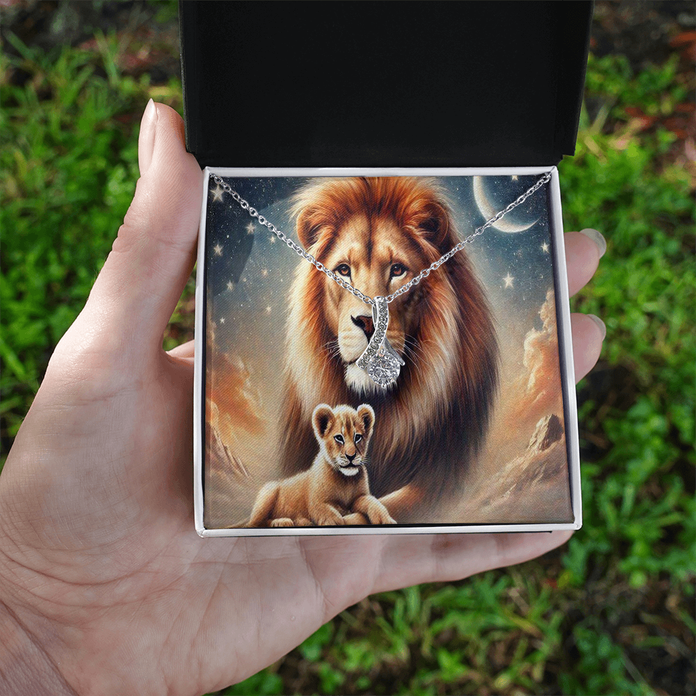 Lion Necklace, Silver or Gold Lion Necklace, Wild Animal Necklace, From Dad Necklace, Jewelry, Daughter Son Gift