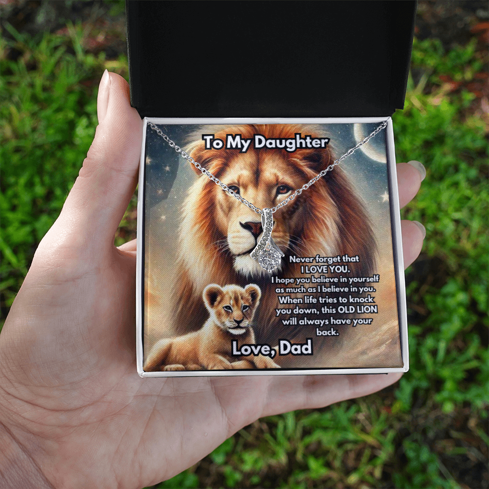 Lion Necklace, Silver or Gold Lion Necklace, Wild Animal Necklace, From Dad Necklace, Jewelry, Daughter Son Gift