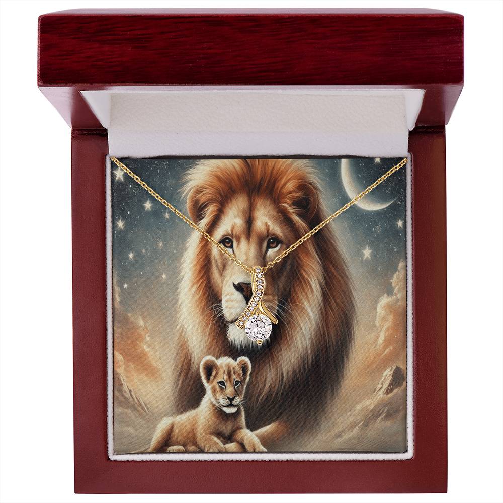 Lion Necklace, Silver or Gold Lion Necklace, Wild Animal Necklace, From Dad Necklace, Jewelry, Daughter Son Gift