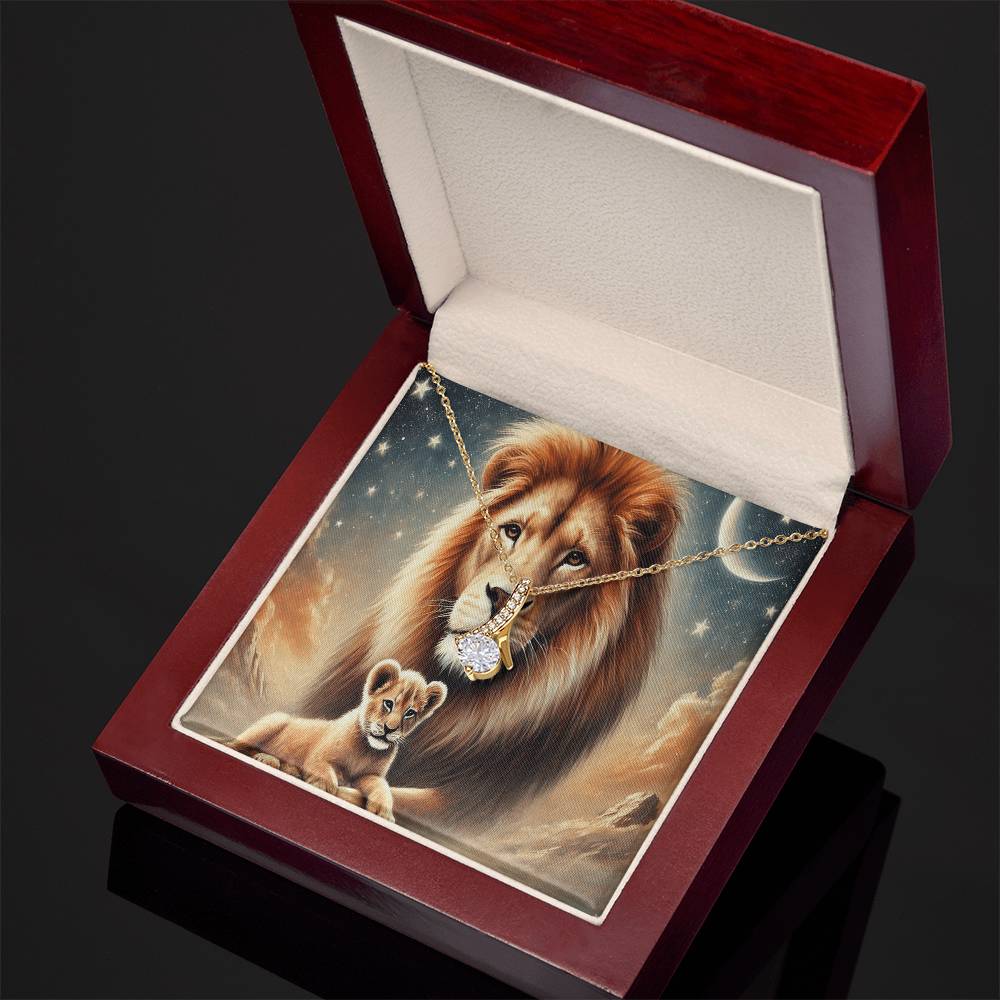 Lion Necklace, Silver or Gold Lion Necklace, Wild Animal Necklace, From Dad Necklace, Jewelry, Daughter Son Gift