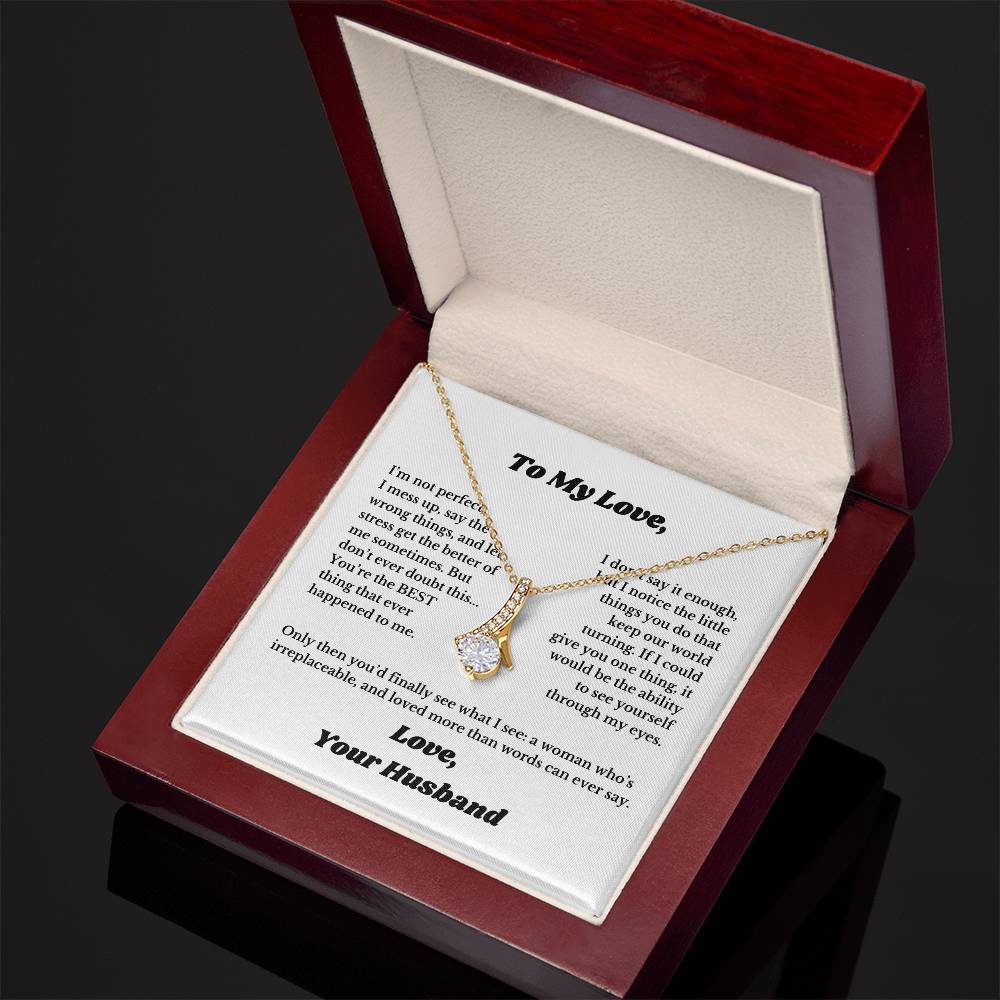 Gifts for Love, Necklace for Wife From Husband, Anniversary Jewelry, Christmas Birthday for Her, To My Soulmate Gift, Wifey