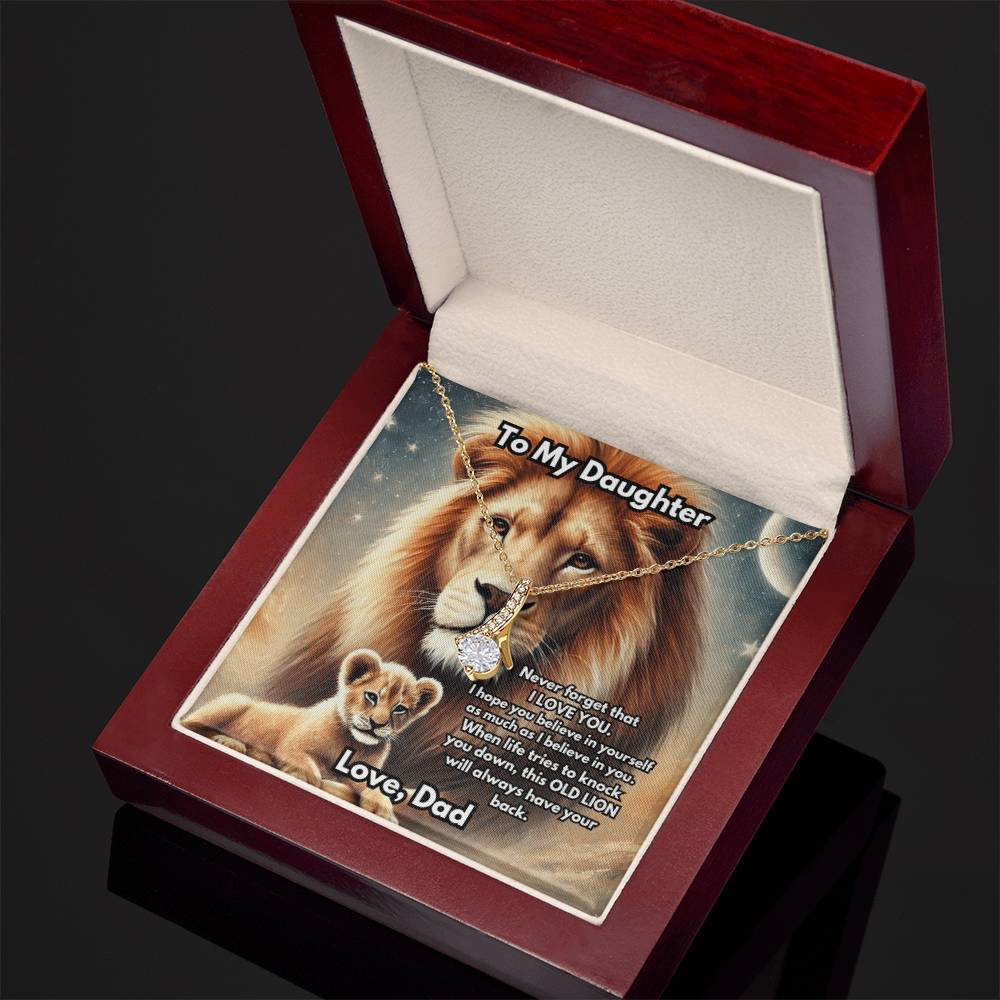 Lion Necklace, Silver or Gold Lion Necklace, Wild Animal Necklace, From Dad Necklace, Jewelry, Daughter Son Gift