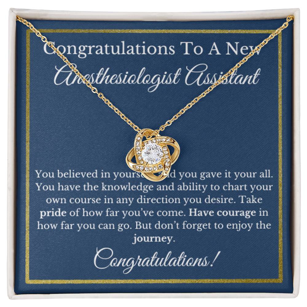 Anesthesiologist Assistant Graduation Gift, AA Jewelry, Healthcare Necklace.