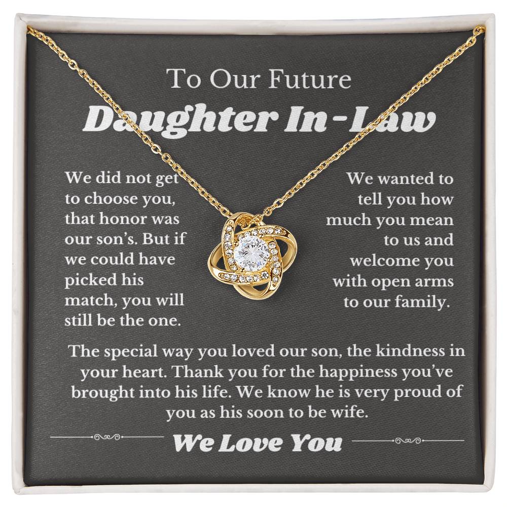 Future Daughter In Law Gift, Love Knot Necklace, Daughter In Law Into Family, Wedding Gift