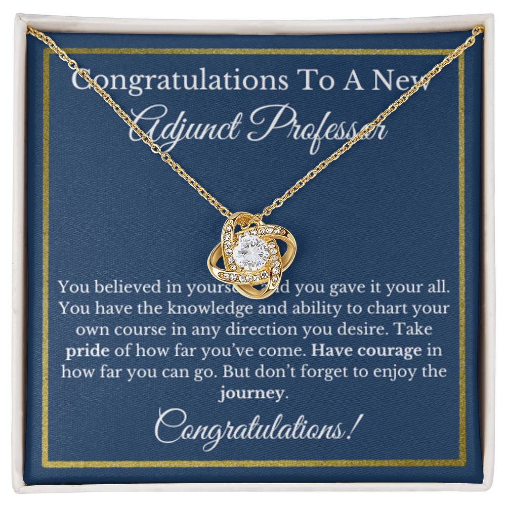 Adjunct Professor Graduation Gift, College Faculty Necklace, Thoughtful Jewelry for Future Adjunct, Academic