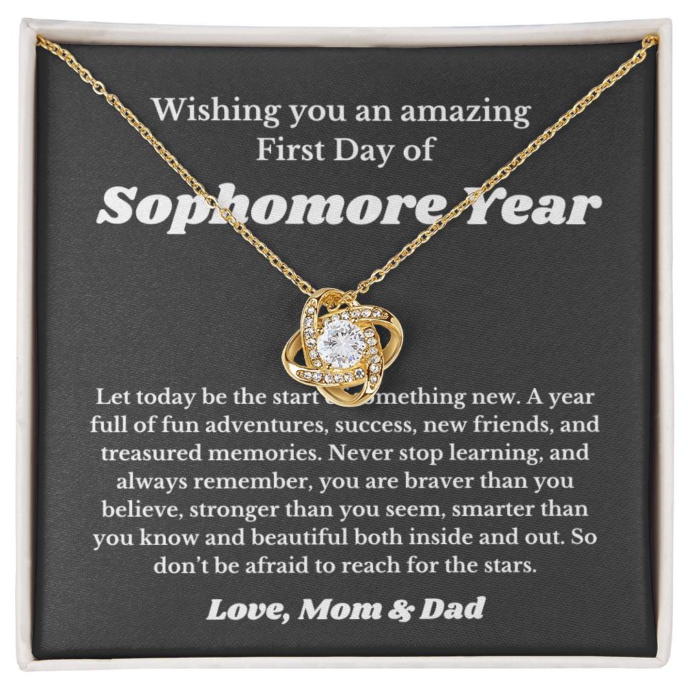 First Day Of Sophomore Year, For Daughter, Son, Back To School Gift Necklace Jewelry High School
