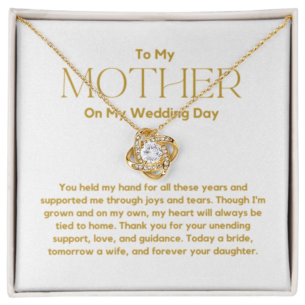 Mother of The Bride Gift, to Mom on My Wedding Day, Necklace from Daughter.