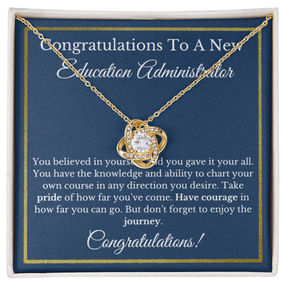 Education Administrator Gift, School Leader Necklace, Graduation Jewelry for Future Admin, Aspiring Educational Leader