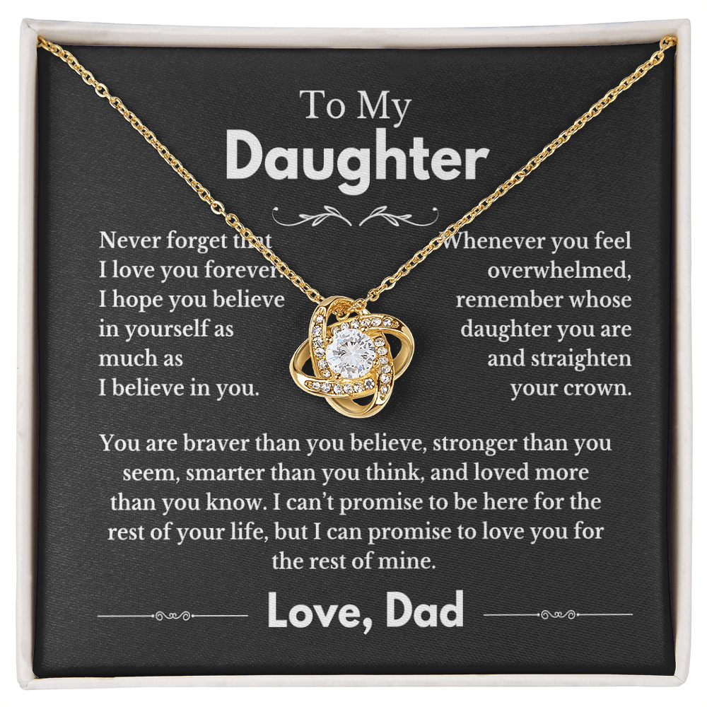 To My Daughter Crown Necklace From Dad