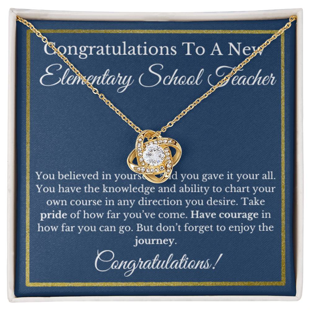 Elementary School Teacher Gift, Graduation Necklace for Her, Thoughtful Jewelry for Future Elementary Teacher, Teacher Grad Present