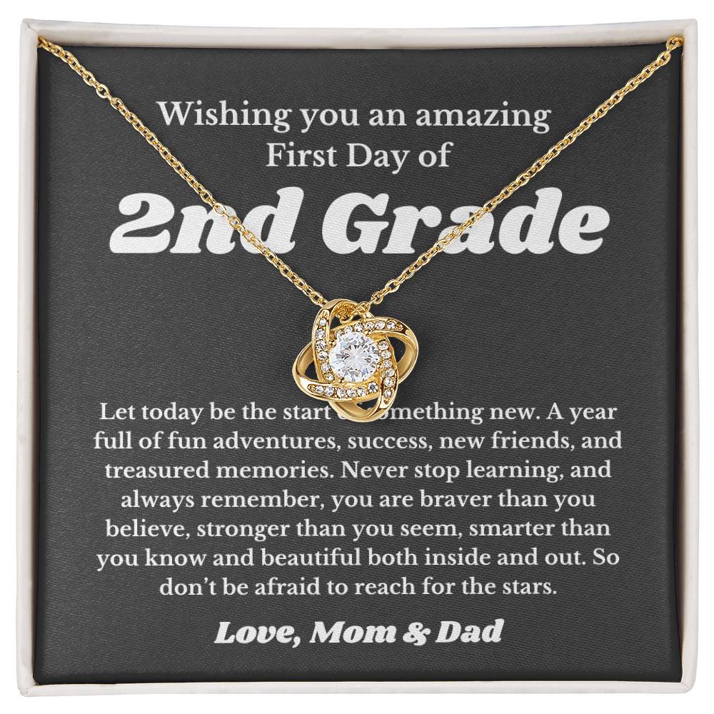 First Day Of 2nd Grade , For Daughter, Son, Back To School Gift Necklace Jewelry, Elementary